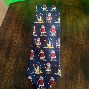 Santa Golf Themed Tie Tie Zylos George Machado golf theme tie